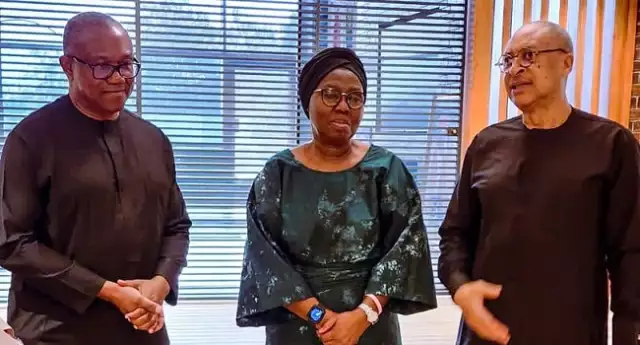 Peter Obi, Pat Utomi Pay Condolence Visit To Akeredolu’s Family