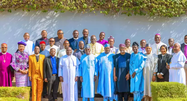President Tinubu Hosts CAN Leaders, Urges Nigerians Not To Make Money Their god