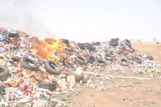 NAFDAC, Customs Set Ablaze Unregistered Products In Sokoto NAFDAC, Customs Set Ablaze Unregistered Products In Sokoto
