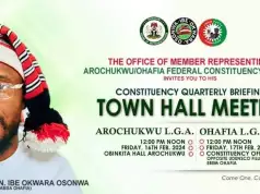 Hon. Ibe Okwara To Hold Quarterly Townhall Meeting Friday Hon. Ibe Okwara To Hold Quarterly Townhall Meeting Friday