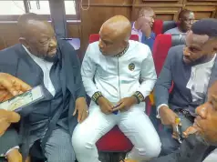 VIDEO: Nnamdi Kanu, IPOB leader, Appears In Abuja Court Today Court To Rule On Nnmadi Kanu’s Bail Application March 19
