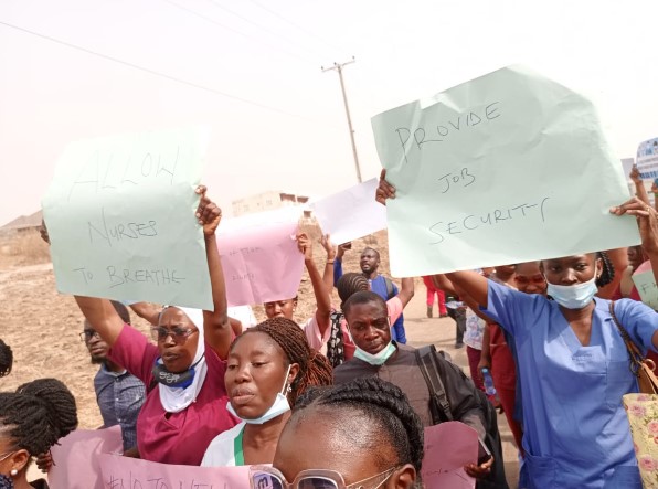 Abuja nurses Protest New Rules For Verifying Certificates