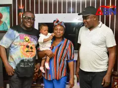 Abia Industrialist, Ndukwe Iko Visits ABN TV Office Umuahia, Baby OlaPre (Photos, Video) Abia Industrialist, Ndukwe Iko Visits ABN TV Office Umuahia, Baby OlaPre (Photos, Video)
