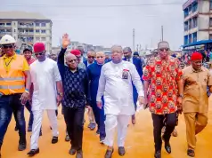 Gov. Otti, Former Abia Assembly Speakers Inspect Road Projects In Aba Gov. Otti, Former Abia Assembly Speakers Inspect Road Projects In Aba