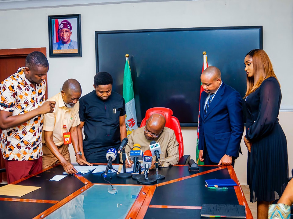 Gov. Otti Signs Law Ending Payment Of Pension To Abia Ex-Governors, Deputies