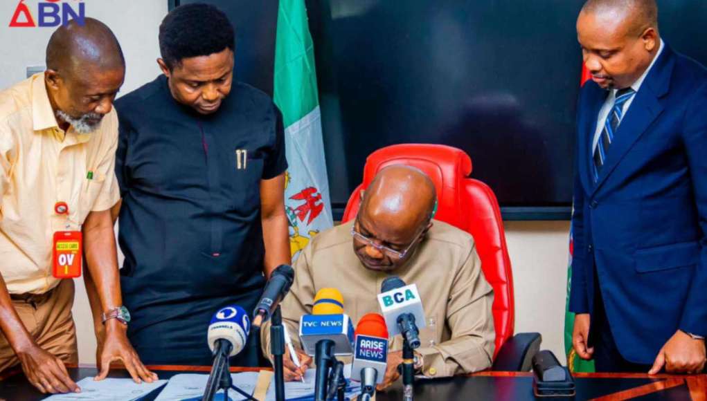 Gov. Otti Signs Law Ending Payment Of Pension To Abia Ex-Governors, Deputies