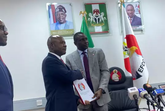 EFCC Hands Over Recovered Assets To Enugu Governor Mba EFCC Hands Over Recovered Assets To Enugu Governor Mba