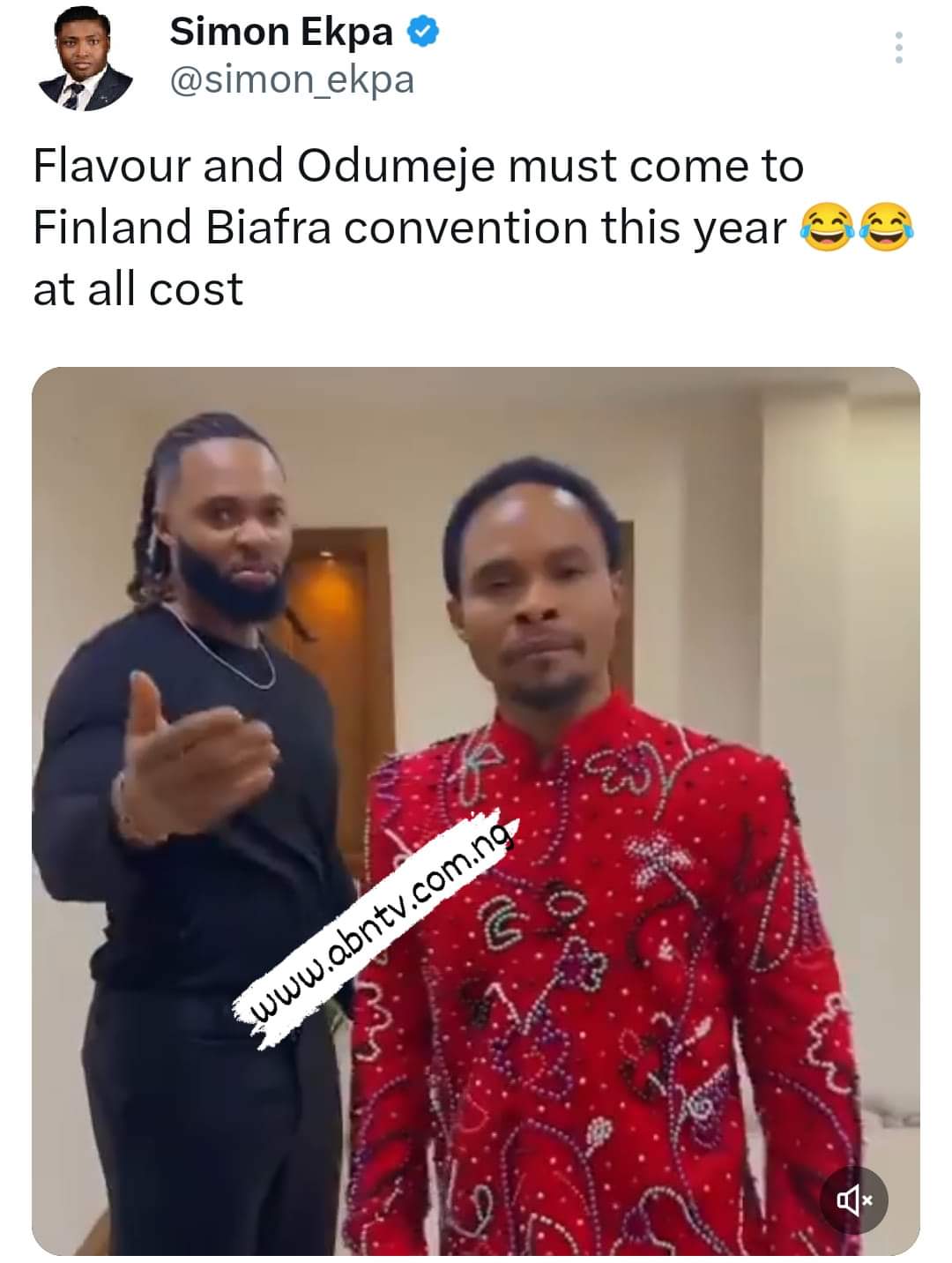 "Flavour, Odumeje Must Come To Finland Biafra Convention This Year At All Cost", Says Simon Ekpa
