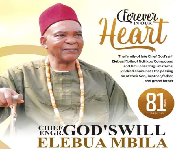 81-Year-Old Chief Godswill Mbila Set For Burial April 27 (SEE POSTER)
