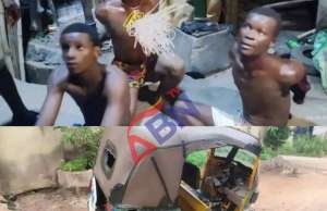 Suspected Robbers Nabbed In Umuahia After Their Tricycle Ran Out Of Fuel (PHOTOS)