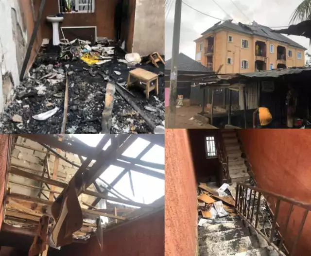 Family Whose Baby Vomited Nail Escapes From Fire Incident In Imo (Photos) Family Whose Baby Vomited Nail Escapes From Fire Incident In Imo (Photos)
