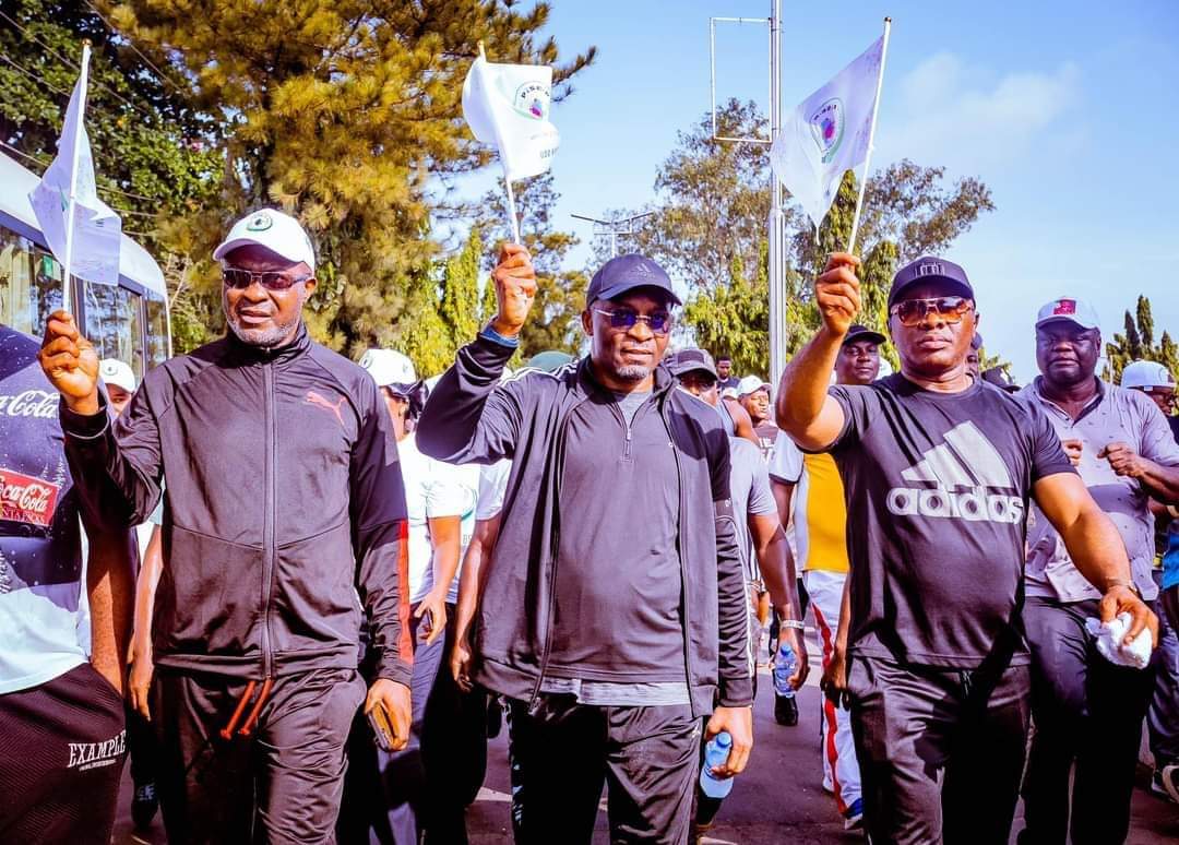 PHOTOS: Deputy Speaker, Benjamin Kalu, Onwusibe, Ohajuruka, Onuigbo, Others File Out For Abia Road Walk Festival & 1k Man Match
