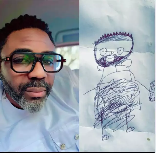 Nigerian Father Amused By Daughter’s Artistic Expression (Photo) Nigerian Father Amused By Daughter's Artistic Expression (Photo)