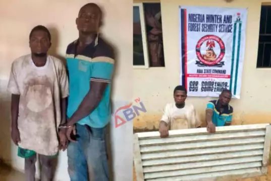 Abia Hunters Nab Suspected Pipeline Vandals (Photos) Abia Hunters Nab Suspected Pipeline Vandals (Photos)