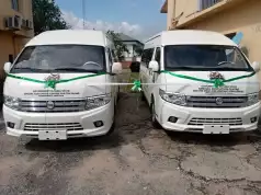 Governor Otti Fulfills Promise, Donates 2 New Buses To School For The Blind Umuahia (Photos) Governor Otti Fulfills Promise, Donates 2 New Buses To School For The Blind Umuahia (Photos)