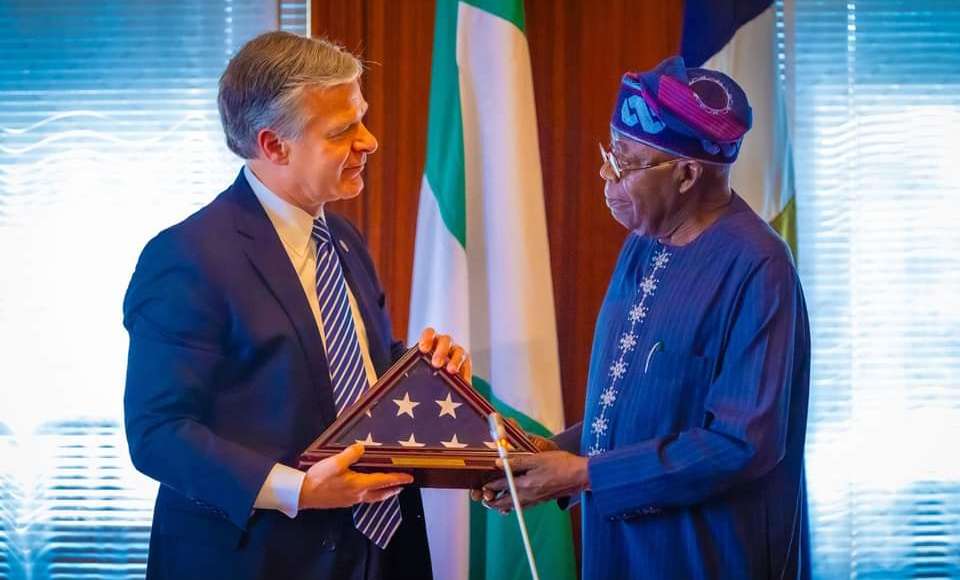 Tinubu Meets FBI Director, Calls For Stronger Collaboration To Fight Cybercrime, Terrorism (Photos)
