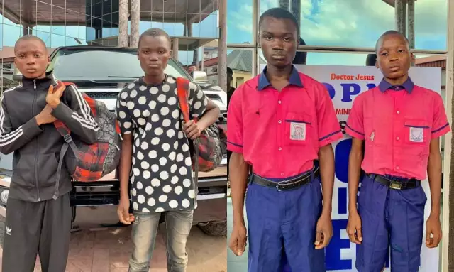 Two Boys Who Falsely Claimed To Have Killed Parents For Ritual Returned To Father (Photo) Two Boys Who Falsely Claimed To Have Killed Parents For Ritual Returned To Father (Photo)
