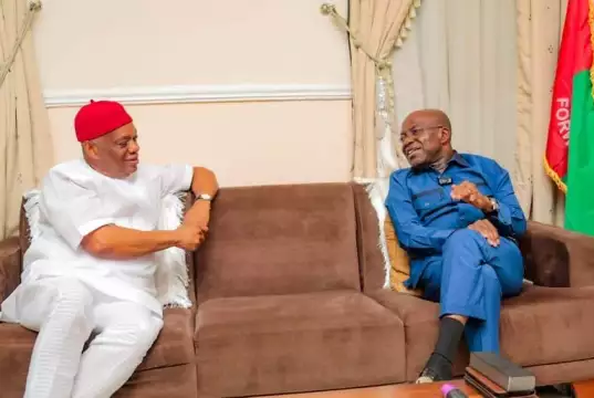 Sen. Kalu At Visit To Gov. Otti Proposed N90,000 Minimum Wage Senator Orji Kalu Meets With Abia State Governor, Alex Otti (PHOTOS)