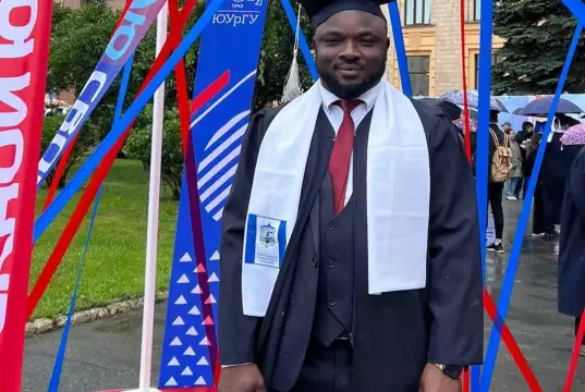 29-Year-Old Moses Maduka Becomes First Nigerian To Excel In Mechatronics, Robotics From Russian University (Photos, Video) 29-Year-Old Moses Maduka Becomes First Nigerian To Excel In Mechatronics, Robotics From Russian University (Photos)