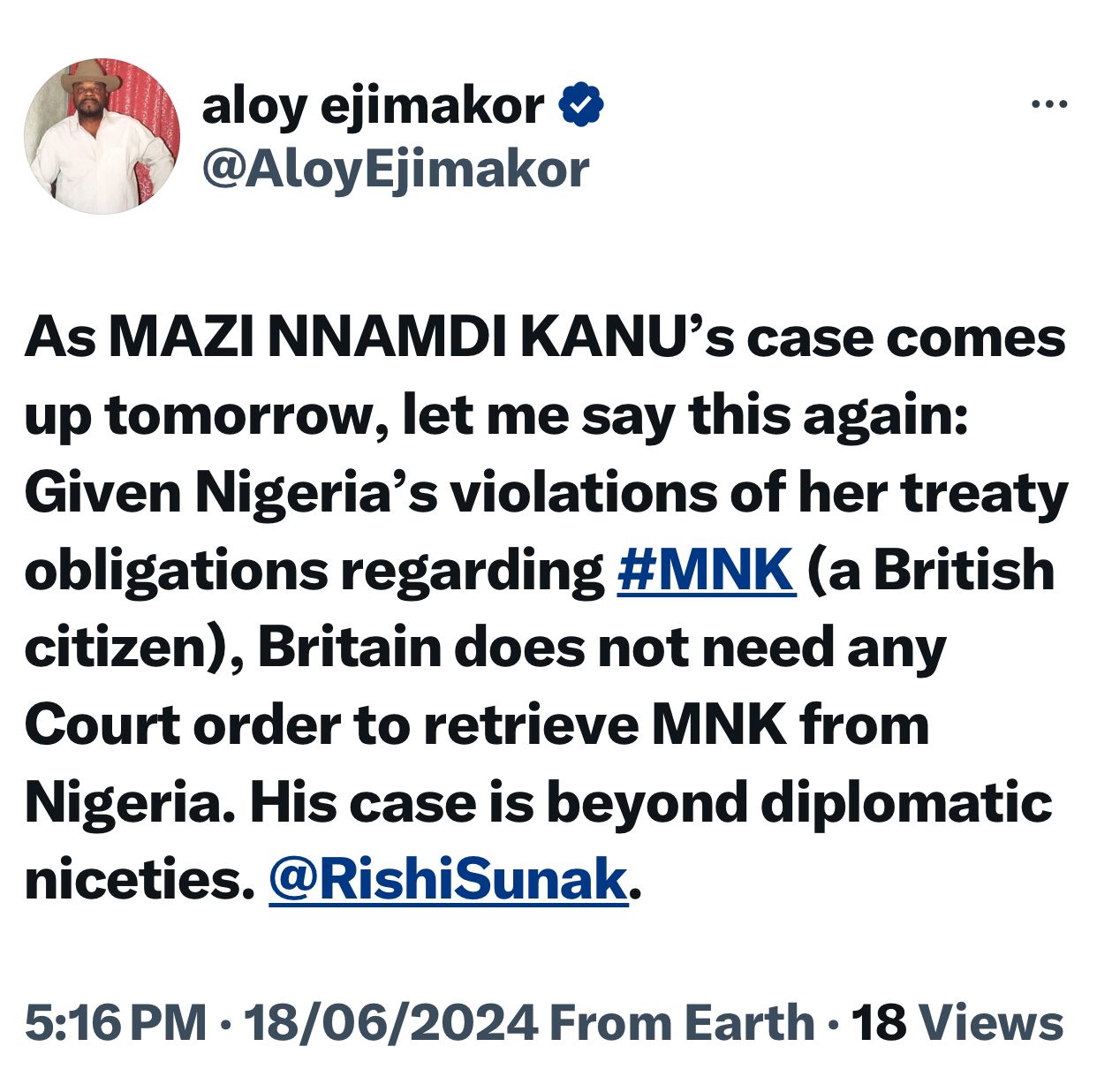 British Govt Can Intervene in Nnamdi Kanu's Case Without Court Order, Says Barr Aloy Ejimakor