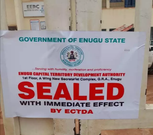 ECTDA Seals EEDC Office After It Issued Notice To Disconnect Enugu Govt House
