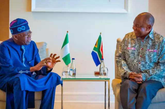Tinubu Holds Talk With Ramaphosa As Both Leaders Seek Solutions To African Problems