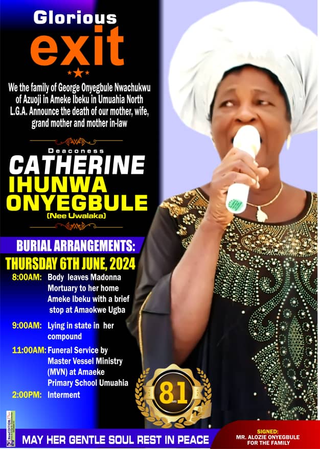 Super Eagles Football Star, Samuel Chukwueze's Grand Mother Set For Burial [SEE POSTER]