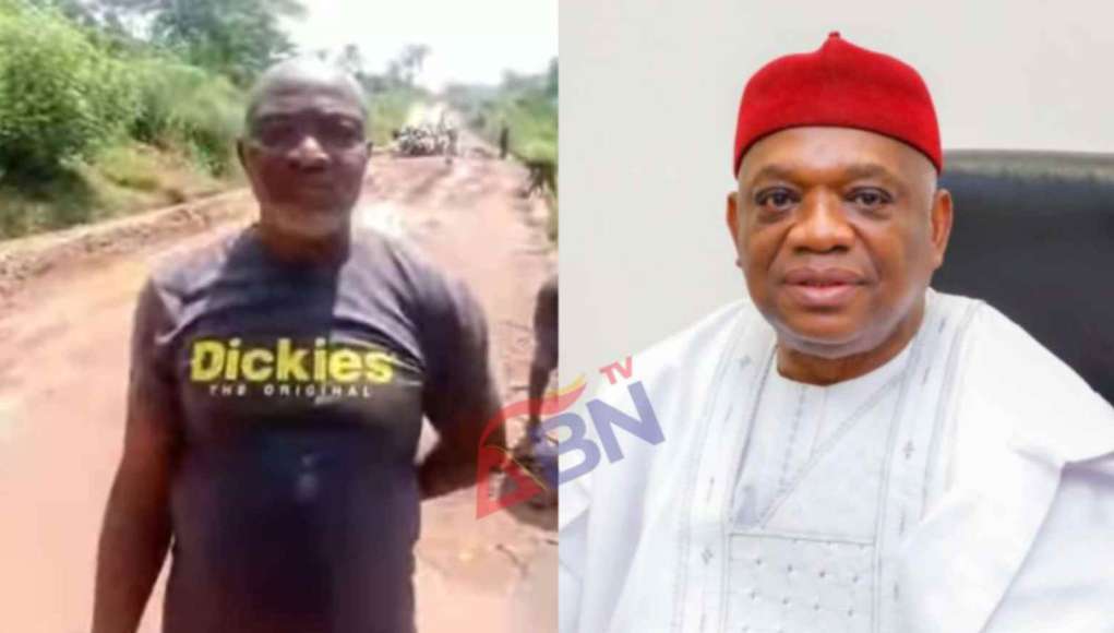 Senator Kalu Sympathizes With Ezeukwu Community Over Damaged Road