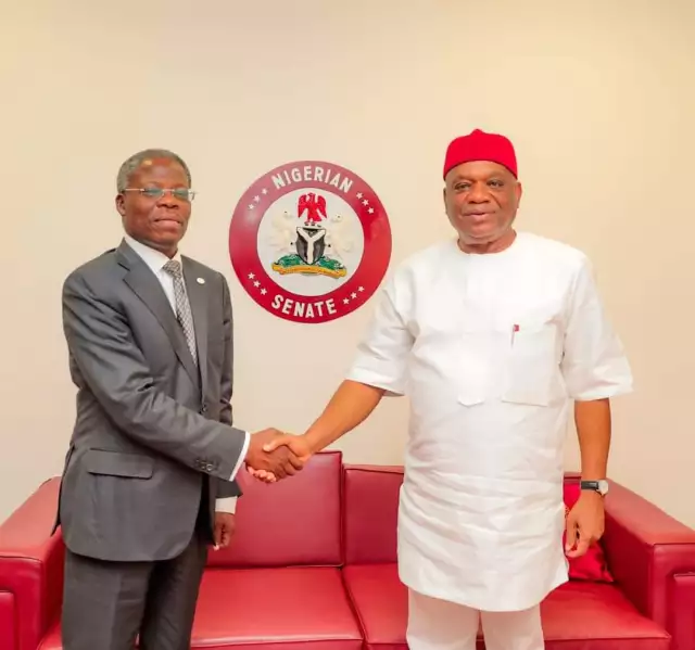 Senator Kalu Welcomes New BPE Director General, Ayodeji Gbeleyi (Photos) Senator Kalu Welcomes New BPE Director General, Ayodeji Gbeleyi (Photos)