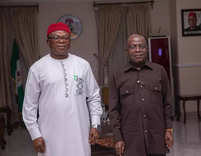 Hon. Onuigbo Meets Otti, Hails Governor On Payment Of Compensation For Proposed Site Of Fed. Secretariat (Photos) Hon. Onuigbo Meets Otti, Hails Governor On Payment Of Compensation For Proposed Site Of Fed. Secretariat (Photos)