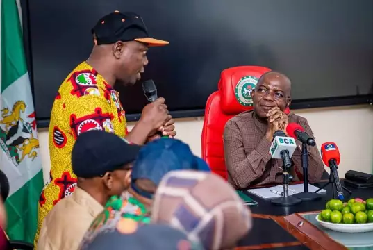 Gov. Otti Meets With Organised Labour, Says “No Federal Funds Received For N35,000 Wage Award” Gov. Otti Meets With Organised Labour, Says "No Federal Funds Received For N35,000 Wage Award"
