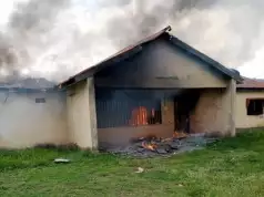 Angry Youths Set INEC Office In Benue On Fire, Destroy Generators, Ballot Boxes, Others