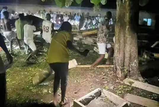 Corps Members Narrowly Escape Death As NYSC Hostel Collapses In Ekiti Corps Members Narrowly Escape Death As NYSC Hostel Collapses In Ekiti