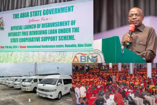 Gov. Otti, Fulfills Campaign Promise With N1Billion Loan Scheme, Bus Donation (Photos, Video) Gov. Otti, Fulfills Campaign Promise With N1Billion Loan Scheme, Bus Donation (Photos, Video)
