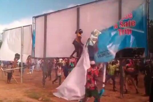 Angry Youths Destroy Billboard Erected To Welcome Tinubu To Yobe