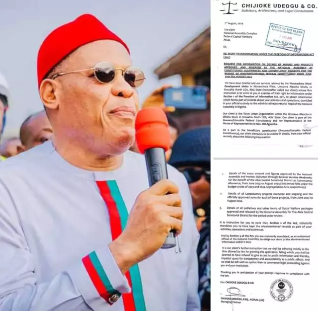 Hon. Aguocha Responds To Document Requesting Release Of Details Of Monies, Projects For Constituency Hon. Aguocha Responds To Document Requesting Release Of Details Of Monies, Projects For Constituency