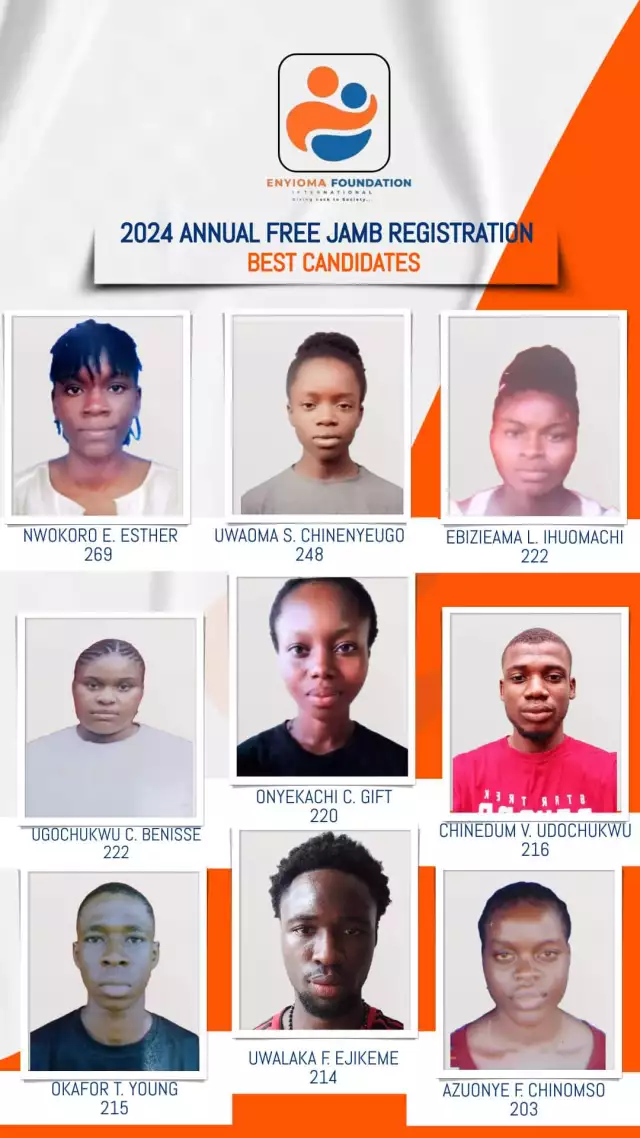 Enyioma Foundation Announces Winners Of Academic Excellence Rewards Enyioma Foundation Announces Winners Of Academic Excellence Rewards