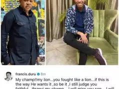 Movie Star Francis Duru Loses 15-Year-Old Son, Ifeanyi Movie Star Francis Duru Loses 15-Year-Old Son, Ifeanyi