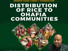 Hunger: Okwun Ojah Family Foundation To Distribute 60 Bags Of Rice Hunger: Okwun Ojah Family Foundation To Distribute 50 Bags Of Rice