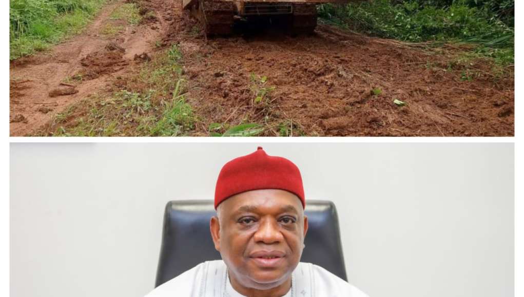 Jubilation As Sen Kalu Begins Construction Of Long-Abandoned Ndi–Orieke Ohafia Road