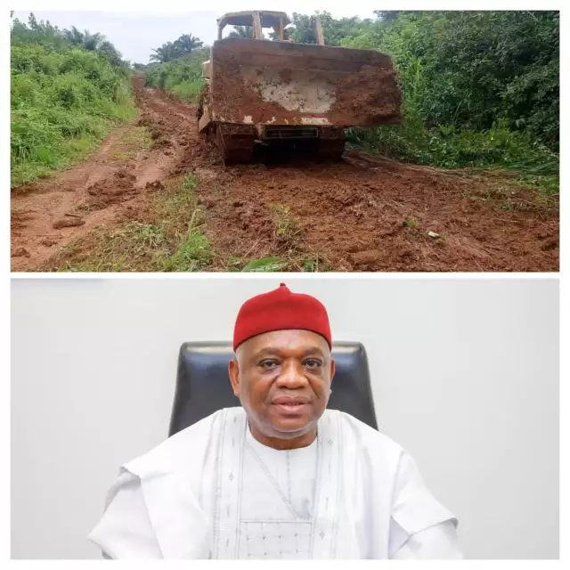 Jubilation As Sen Kalu Begins Construction Of Long-Abandoned Ndi–Orieke Ohafia Road Jubilation As Sen Kalu Begins Construction Of Long-Abandoned Ndi–Orieke Ohafia Road