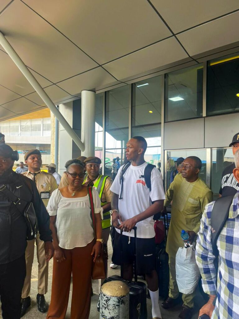 Nigerian-Born UFC Star Israel Adesanya Arrives In Lagos