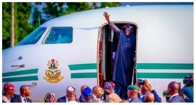 After Returning From Equatorial Guinea, Tinubu Jets Out To France
