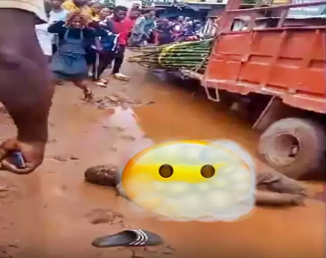 Trailer Loses Control In Abia, Crashes Into Street Traders, Kills One (Photos) Trailer Loses Control In Abia, Crashes Into Street Traders, Kills One (Photos)