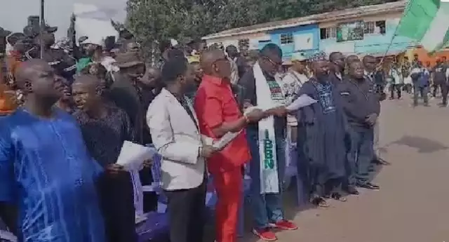 Plateau Demonstrators Hold Church Service At Protest Venue