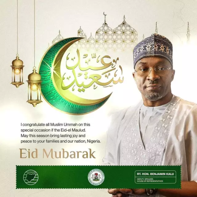 Deputy Speaker, Kalu Greets Muslim Ummah At Eid-el-Maulud Deputy Speaker, Kalu Greets Muslim Ummah At Eid-el-Maulud