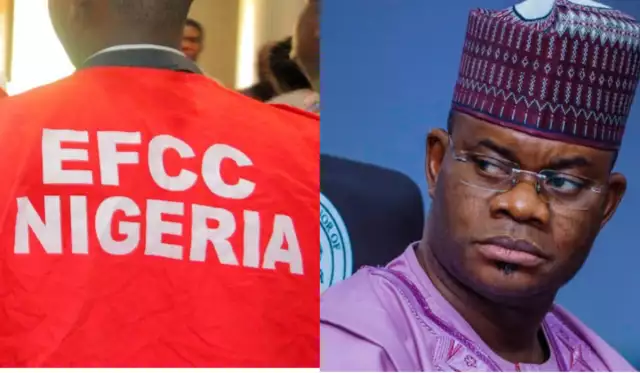 Finally, EFCC Detains Ex-Kogi Governor Yahaya Bello EFCC Operatives Surround Kogi Govt Lodge In Search Of Yahaya Bello
