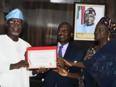 Aiyedatiwa, Adelami Receives Certificates Of Return By INEC Aiyedatiwa, Adelami Receives Certificates Of Return By INEC