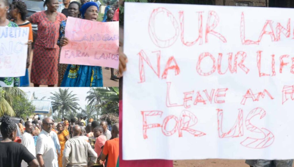 Abia Community Stages Protest, Alleges Plot By FHA To Forcefully Grab Ancestral Land (Photos, Video)