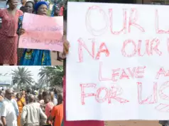 Abia Community Stages Protest, Alleges Plot By FHA To Forcefully Grab Ancestral Land (Photos, Video) Abia Community Stages Protest, Alleges Plot By FHA To Forcefully Grab Ancestral Land (Photos, Video)